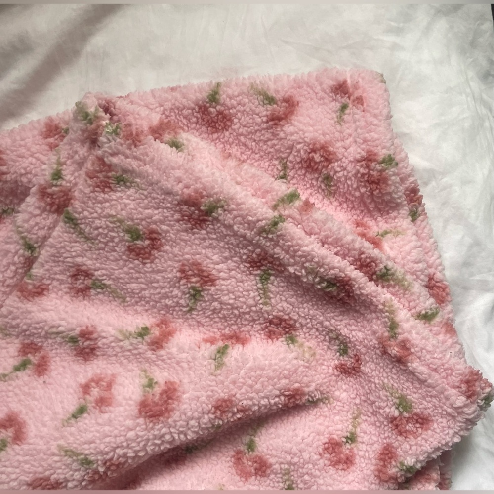 Ruby and Jewell Pink Floral Plush Cozy Pajama Pants - Picture 8 of 9
